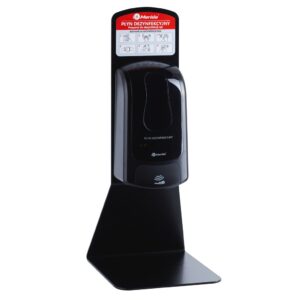 Stojak do dezynfekcji rąk blatowy z automatycznym bezdotykowym dozownikiem MERIDA ONE czarny