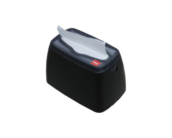 Pojemnik na serwetki gastronomiczne, czarny, tworzywo sztuczne, stołowy, dozowanie od góry