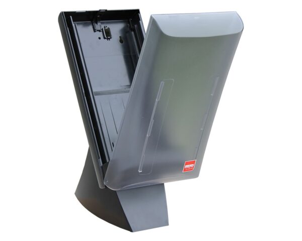 Pojemnik na serwetki gastronomiczne, czarny, tworzywo sztuczne, duży, nablatowy ze stojakiem Pojemnik na serwetki gastronomiczne, czarny, tworzywo sztuczne, duży, nablatowy ze stojakiem