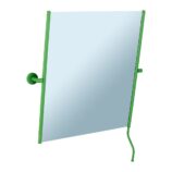 Lustro uchylne w oprawie zielonej matowej z uchwytem ułatwiającym regulację kąta nachylenia MERIDA STELLA GREEN LINE, 50 x 60 cm
