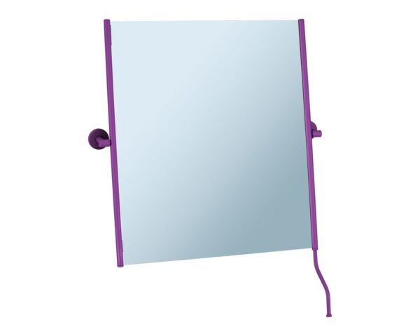 Lustro uchylne w oprawie fioletowej matowej z uchwytem ułatwiającym regulację kąta nachylenia MERIDA STELLA VIOLET LINE, 50 x 60 cm Lustro uchylne w oprawie fioletowej matowej z uchwytem ułatwiającym regulację kąta nachylenia MERIDA STELLA VIOLET LINE, 50 x 60 cm