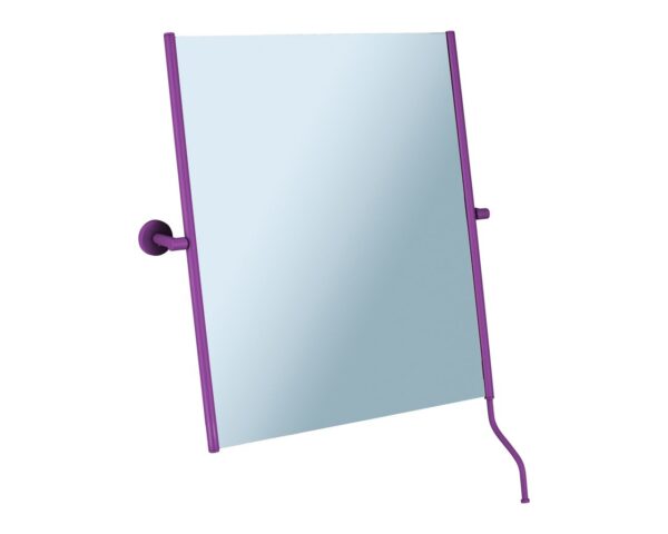 Lustro uchylne w oprawie fioletowej matowej z uchwytem ułatwiającym regulację kąta nachylenia MERIDA STELLA VIOLET LINE, 50 x 60 cm Lustro uchylne w oprawie fioletowej matowej z uchwytem ułatwiającym regulację kąta nachylenia MERIDA STELLA VIOLET LINE, 50 x 60 cm