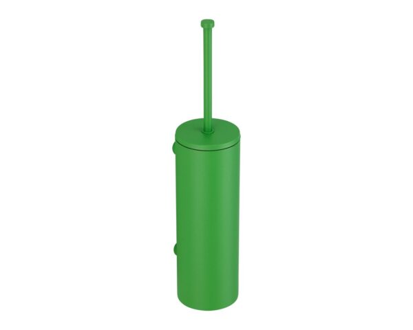 Szczotka do WC z uchwytem mocowanym do ściany, tuba z przykrywką, MERIDA STELLA GREEN LINE, zielona Szczotka do WC z uchwytem mocowanym do ściany, tuba z przykrywką, MERIDA STELLA GREEN LINE, zielona