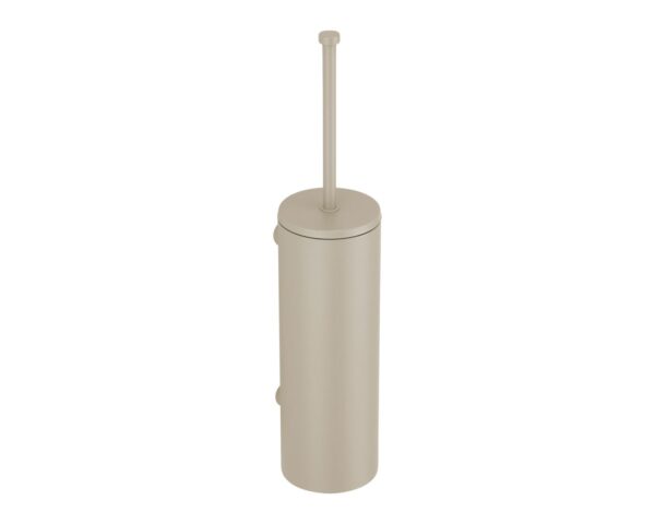 Szczotka do WC z uchwytem mocowanym do ściany, tuba z przykrywką, MERIDA STELLA SILK GREY LINE, szara jedwabista Szczotka do WC z uchwytem mocowanym do ściany, tuba z przykrywką, MERIDA STELLA SILK GREY LINE, szara jedwabista