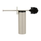Szczotka do WC z uchwytem mocowanym do ściany, tuba z przykrywką, MERIDA STELLA SILK GREY LINE, szara jedwabista