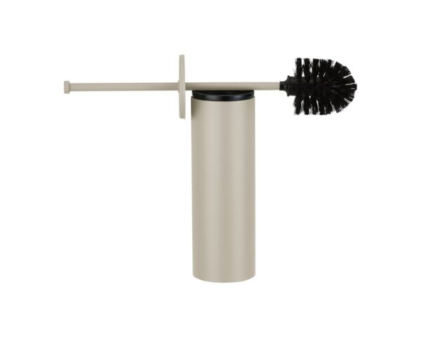 Szczotka do WC z uchwytem mocowanym do ściany, tuba z przykrywką, MERIDA STELLA SILK GREY LINE, szara jedwabista Szczotka do WC z uchwytem mocowanym do ściany, tuba z przykrywką, MERIDA STELLA SILK GREY LINE, szara jedwabista