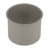 Kołnierz kosza nablatowy okrągły MERIDA STELLA STONE GREY LINE, szary kamienny