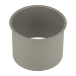 Kołnierz kosza nablatowy okrągły MERIDA STELLA STONE GREY LINE, szary kamienny