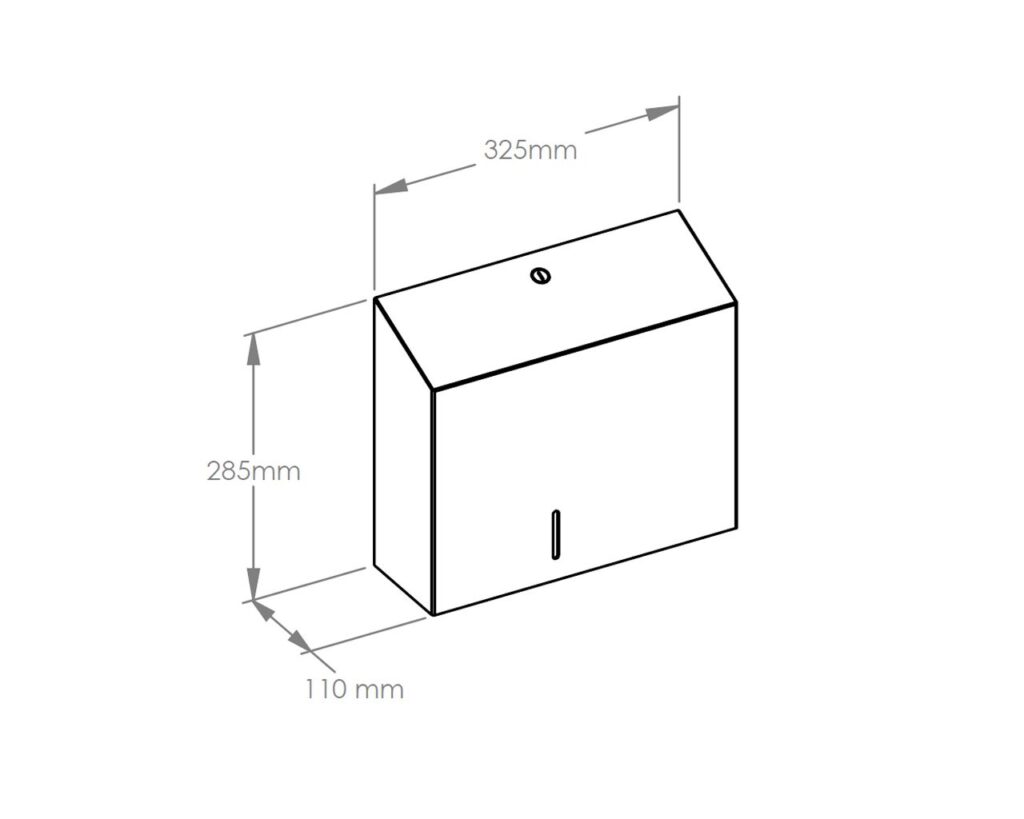 Pojemnik na papier toaletowy MERIDA STELLA MAXI, średnica papieru do 23 cm, stal polerowana