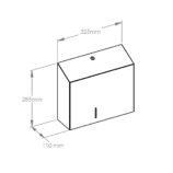 Pojemnik na papier toaletowy MERIDA STELLA Anti-FingerPrint MAXI, średnica popieru do 23 cm, stal matowa z powłoką AFP