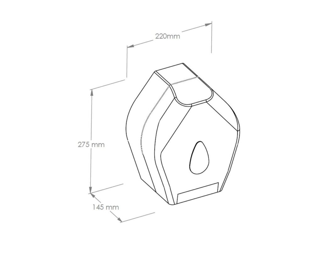 Pojemnik na papier toaletowy MERIDA UNIQUE ORANGE SPARK LINE
