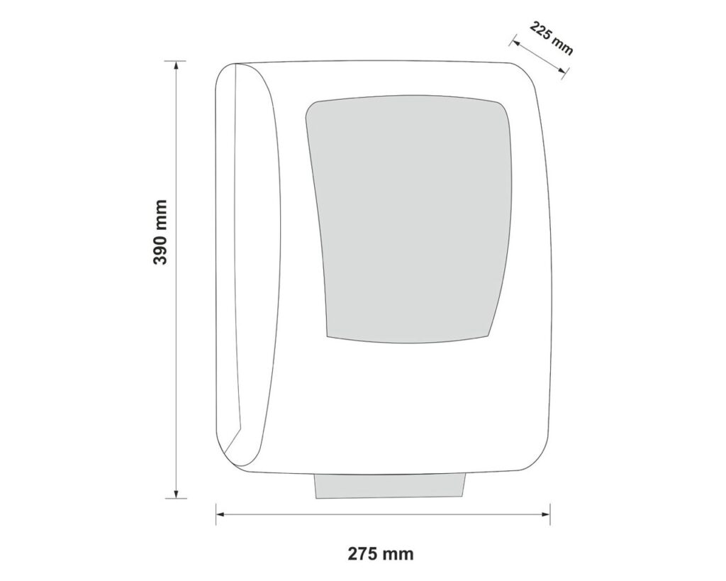 Bezdotykowy automatyczny podajnik ręczników papierowych w roli MERIDA AMADEUS SILKY BLACK
