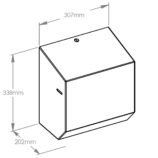 Mechaniczny podajnik ręczników papierowych w rolach MERIDA INOX DESIGN MAXI - TEXTURE