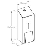 Dozownik mydła w pianie na jednorazowe wkłady z pompką spieniającą MERIDA INOX DESIGN MAXI - TEXTURE