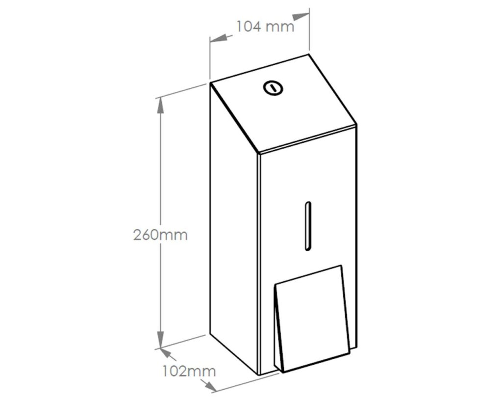 Dozownik mydła w pianie MERIDA STELLA Anti-FingerPrint MAXI na jednorazowe wkłady 700 g, z pompką spieniającą, stal matowa z powłoką AFP