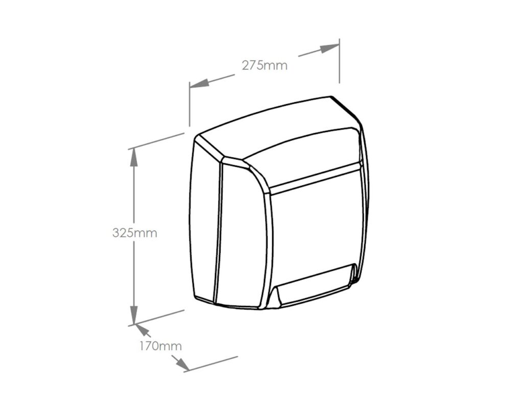 Suszarka do rąk MERIDA MEDIFLOW, stalowa, biała