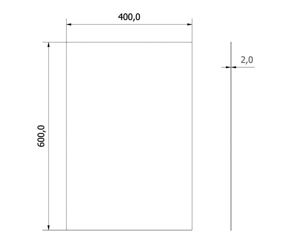 Lustro ze stali nierdzewnej MERIDA DRAGON, wymiary 40 x 60 cm