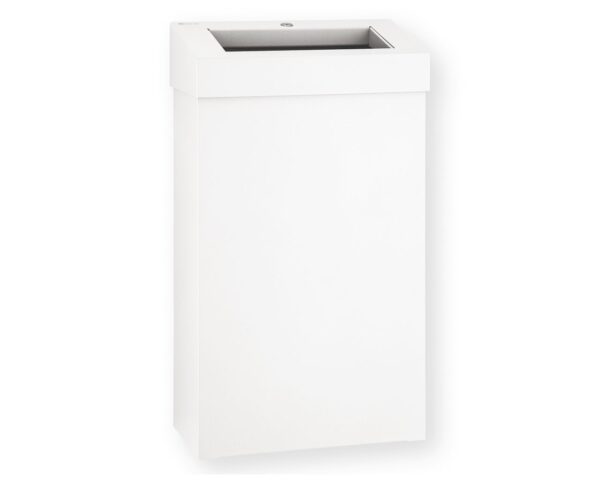 Kosz na odpady otwarty MERIDA STELLA SLIM WHITE LINE, pojemność 27 l, biały Kosz na odpady otwarty MERIDA STELLA SLIM WHITE LINE, pojemność 27 l, biały