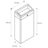 Kosz otwarty MERIDA INOX DESIGN - PINSTRIPE, poj. 27 l