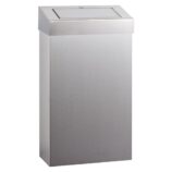 Kosz z uchylną pokrywą MERIDA STELLA SLIM, pojemność 27 l, stal matowa