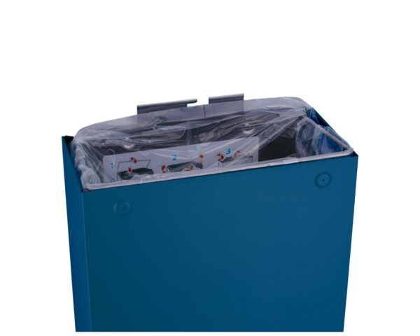 Kosz na odpady otwarty MERIDA STELLA SLIM BLUE LINE, pojemność 27 l, niebieski Kosz na odpady otwarty MERIDA STELLA SLIM BLUE LINE, pojemność 27 l, niebieski