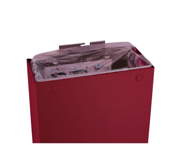 Kosz na odpady otwarty MERIDA STELLA SLIM RED LINE, pojemność 27 l, czerwony Kosz na odpady otwarty MERIDA STELLA SLIM RED LINE, pojemność 27 l, czerwony