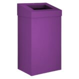 Kosz na odpady otwarty MERIDA STELLA VIOLET LINE, pojemność 45 l, filoetowy