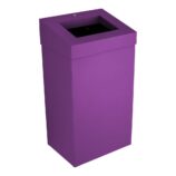 Kosz na odpady otwarty MERIDA STELLA VIOLET LINE, pojemność 45 l, filoetowy