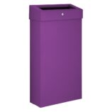 Kosz na odpady otwarty MERIDA STELLA SLIM VIOLET LINE COMBO, pojemność 15 l, fioletowy