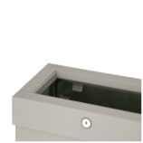 Kosz na odpady otwarty MERIDA STELLA SLIM STONE GREY LINE COMBO, pojemność 15 l, szary kamienny