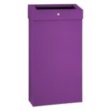 Kosz na odpady otwarty MERIDA STELLA SLIM VIOLET LINE COMBO, pojemność 15 l, fioletowy