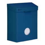 Kosz do damskich toalet MERIDA STELLA BLUE LINE z pojemnikiem na torebki higieniczne, pojemność 4,4 l, niebieski