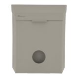 Kosz do damskich toalet MERIDA STELLA STONE GREY LINE z pojemnikiem na torebki higieniczne, pojemność 4,4 l, szary kamienny