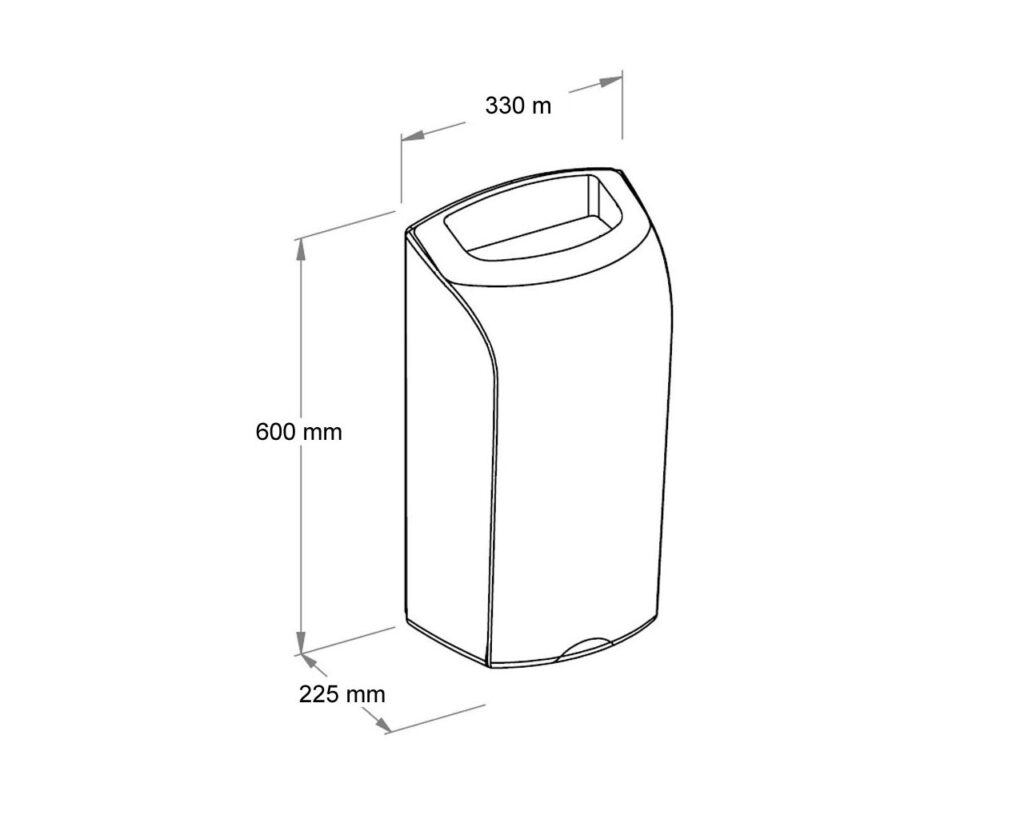 Kosz otwarty wiszący 40 l MERIDA UNIQUE SILVER LINE