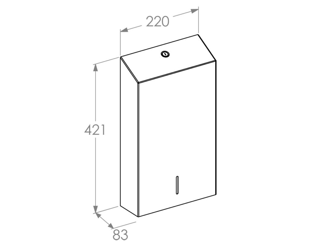 Pojemnik na ręczniki składane MERIDA STELLA SLIM BLACK LINE MEGA, czarny