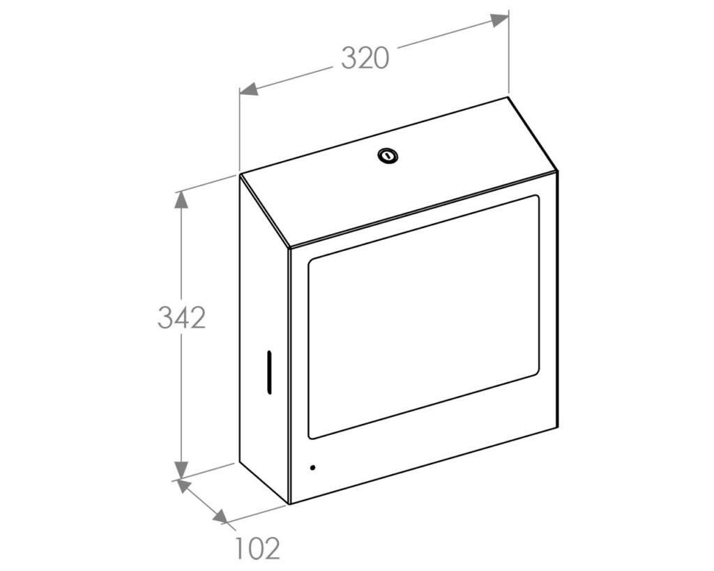 Pojemnik na ręczniki składane z bezdotykowym automatycznym dozownikiem mydła w pianie i z lustrem ze stali SuperMirror „3 w 1" MERIDA STELLA SLIM BLACK LINE COMBO, czarny