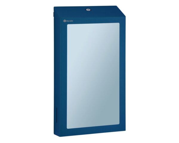 Pojemnik na ręczniki składane z lustrem ze stali SuperMirror „2w1" MERIDA STELLA SLIM BLUE LINE MEGA COMBO, niebieski Pojemnik na ręczniki składane z lustrem ze stali SuperMirror „2w1" MERIDA STELLA SLIM BLUE LINE MEGA COMBO, niebieski