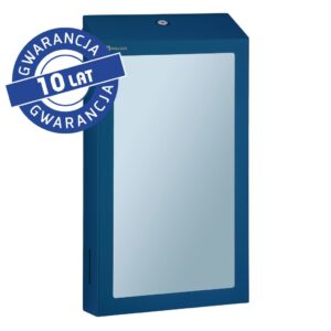 Pojemnik na ręczniki składane z lustrem ze stali SuperMirror „2w1" MERIDA STELLA SLIM BLUE LINE MEGA COMBO, niebieski