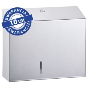 Pojemnik na papier toaletowy MERIDA STELLA DUO z uchwytem na resztkę rolki papieru, średnica papieru do 20 cm, stal polerowana