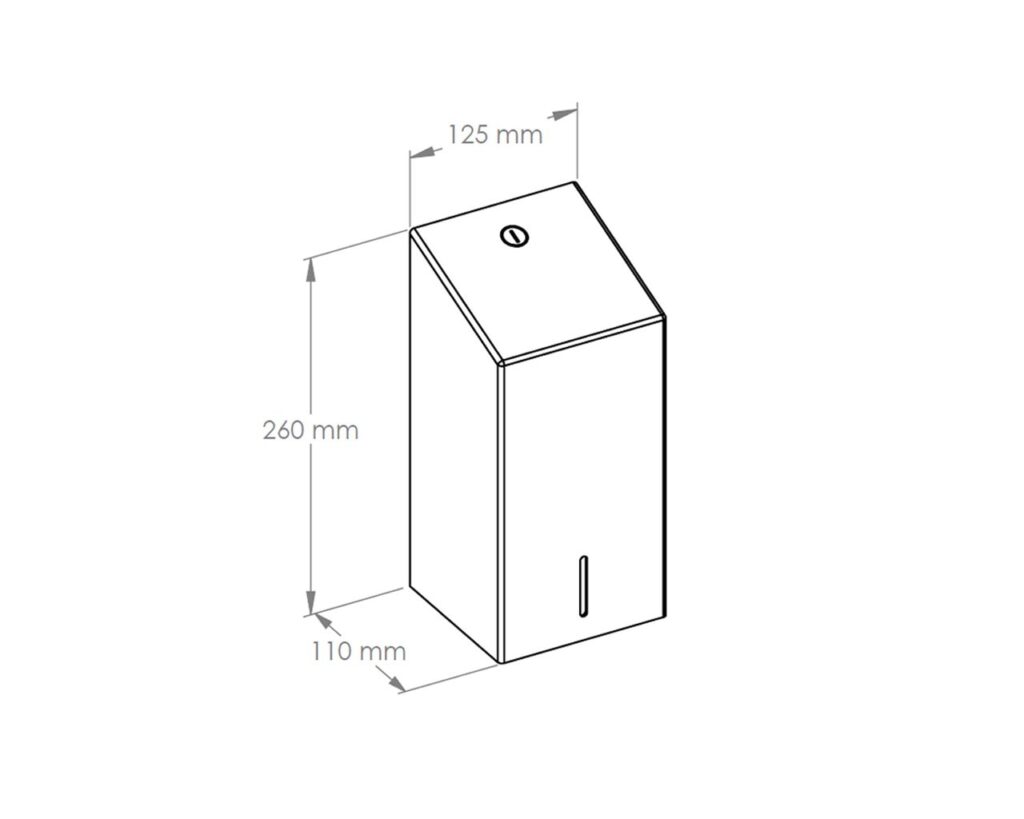 Pojemnik na papier toaletowy w listkach MERIDA STELLA RED LINE, pojemność do 450 szt., czerwony