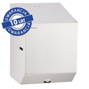 Pojemnik na ręczniki papierowe w rolach lub papier toaletowy w systemie listkowym MERIDA STELLA MINI, stal polerowana