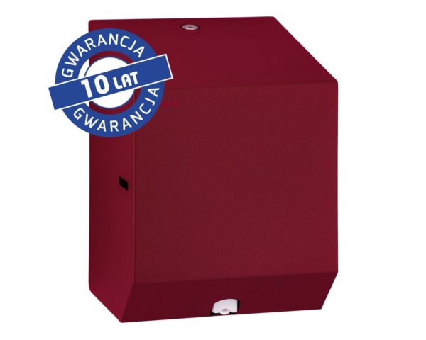 Pojemnik na ręczniki papierowe w rolach lub papier toaletowy w systemie listkowym MERIDA STELLA RED LINE MINI, czerwony