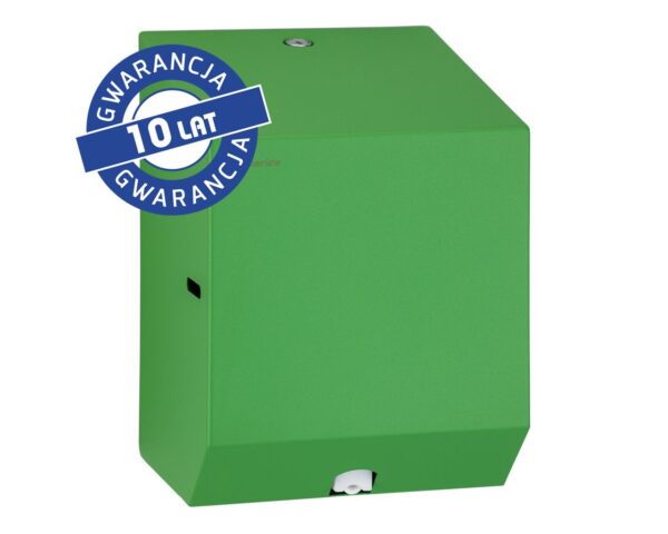 Pojemnik na ręczniki papierowe w rolach lub papier toaletowy w systemie listkowym MERIDA STELLA GREEN LINE MINI, zielony
