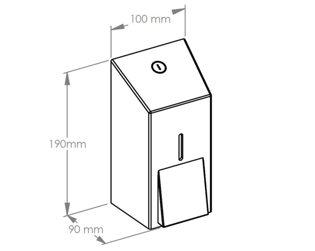 Dozownik mydła w płynie MERIDA STELLA RED LINE MINI, pojemność zbiornika 400 ml, czerwony