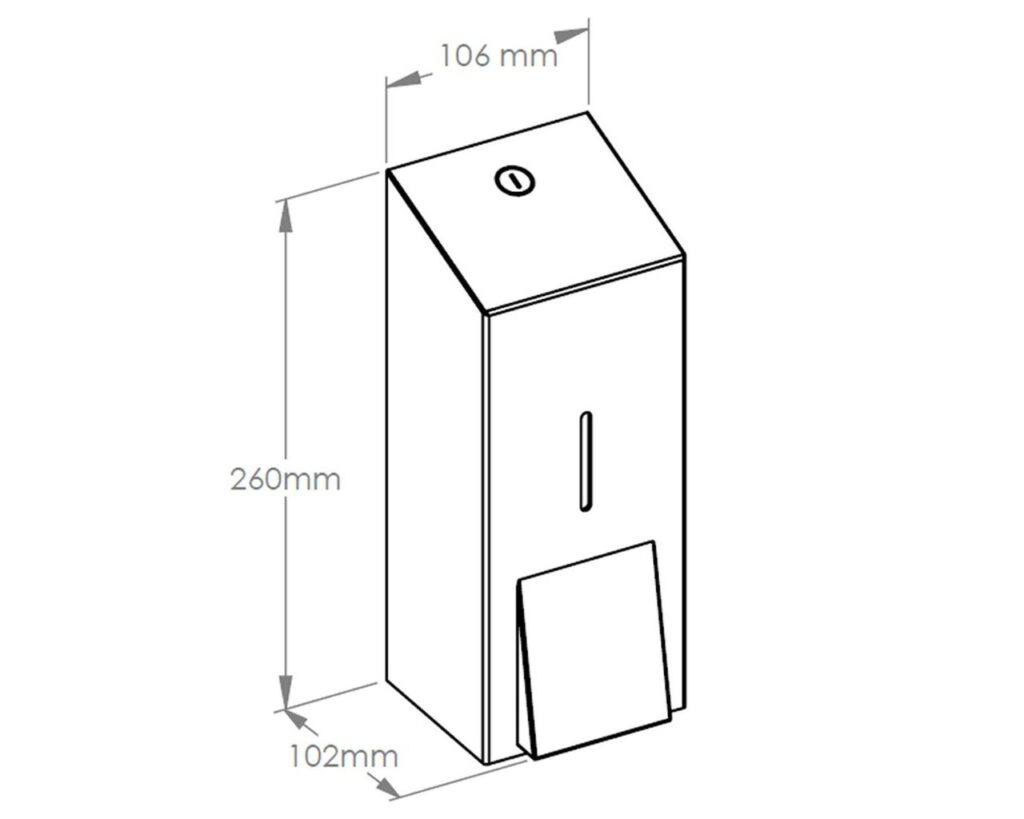 Dozownik mydła w płynie MERIDA STELLA SILK GREY LINE MAXI, pojemność zbiornika 800 ml, szary jedwabisty
