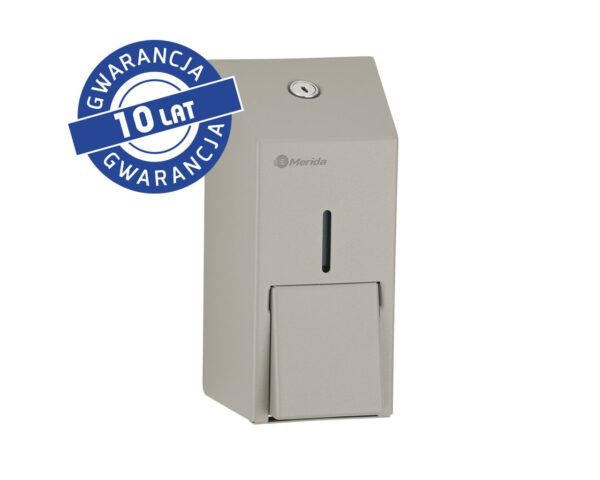 Dozownik mydła w płynie MERIDA STELLA STONE GREY LINE MINI, pojemność zbiornika 400 ml, szary kamienny