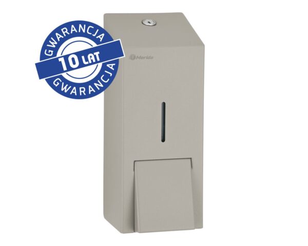 Dozownik mydła w płynie MERIDA STELLA STONE GREY LINE MAXI, pojemność zbiornika 800 ml, szary kamienny