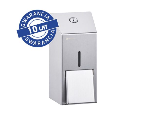 Dozownik mydła w płynie MERIDA STELLA MINI, pojemność zbiornika 400 ml, stal matowa