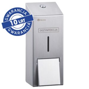 Dozownik płynu dezynfekcyjnego na jednorazowe wkłady 1000 ml MERIDA STELLA, stal matowa