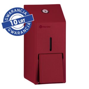Dozownik mydła w płynie MERIDA STELLA RED LINE MINI, pojemność zbiornika 400 ml, czerwony